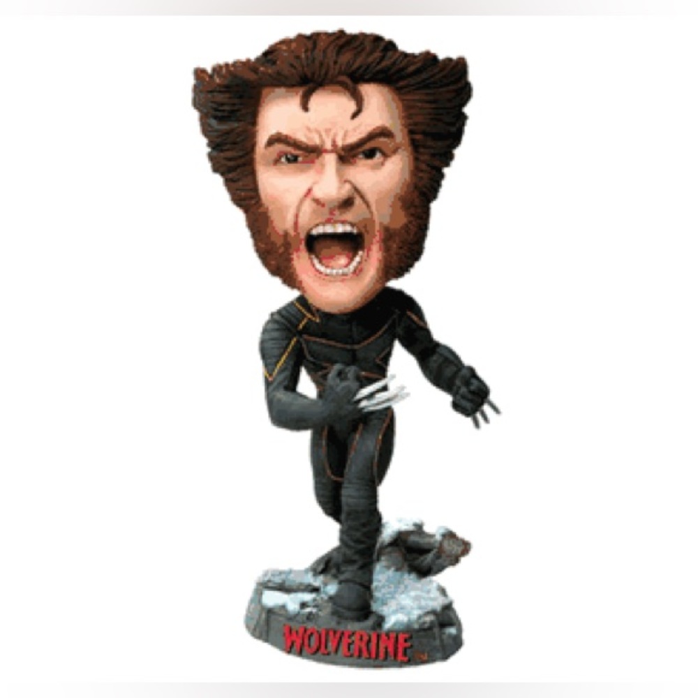2003 Marvel  X-Men United Head Knockers Wolverine Bobble Head NIP Authentic Neca